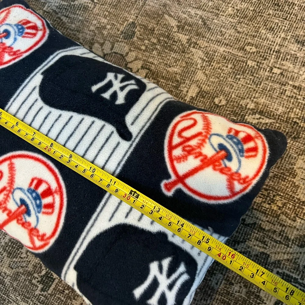 handmade New York Yankees throw pillow made from MLB-licensed fleece